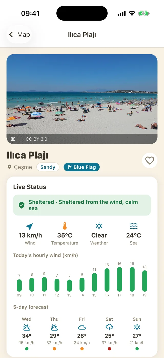 Cala cove detail screen